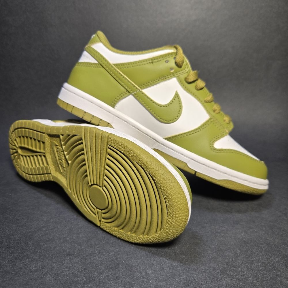 Nike Dunk Low (GS) Size 4Y / 5.5 Womens White/Pacific Moss Brand New FB9109-108